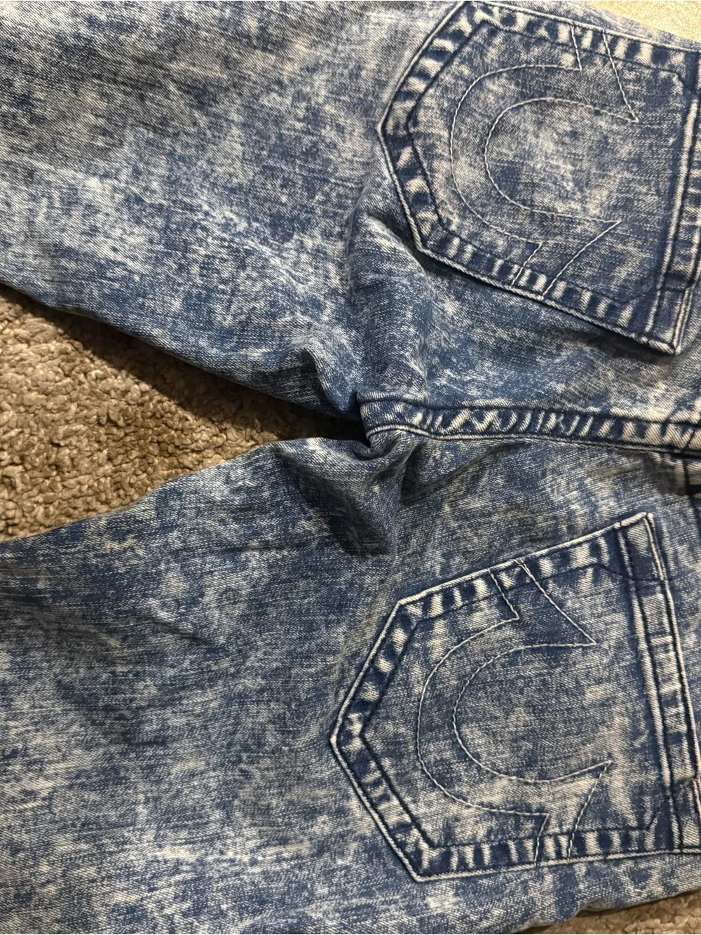 True Religion Ricky denim relaxed straight shorts size 28